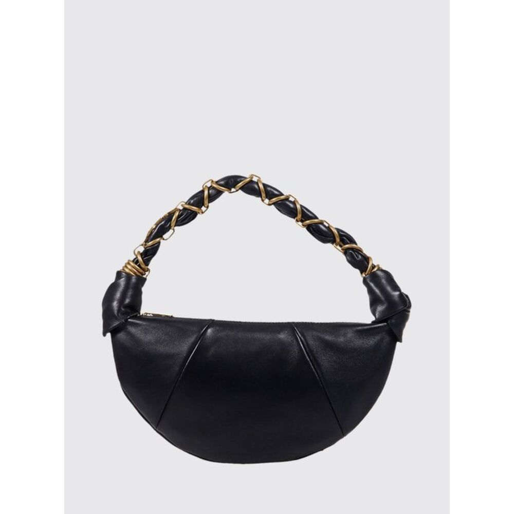Saint Laurent Women Amalia Lambskin Hobo Bag Saint Laurent With Woven Handle